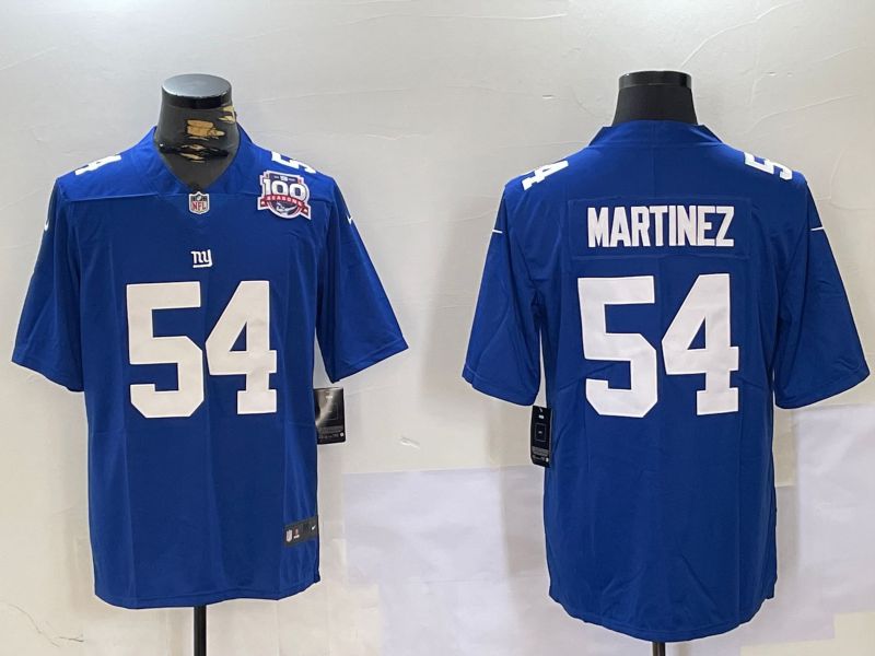 Men New York Giants #54 Martinez Blue 2024 Nike Vapor Limited NFL Jersey style 5->new york giants->NFL Jersey